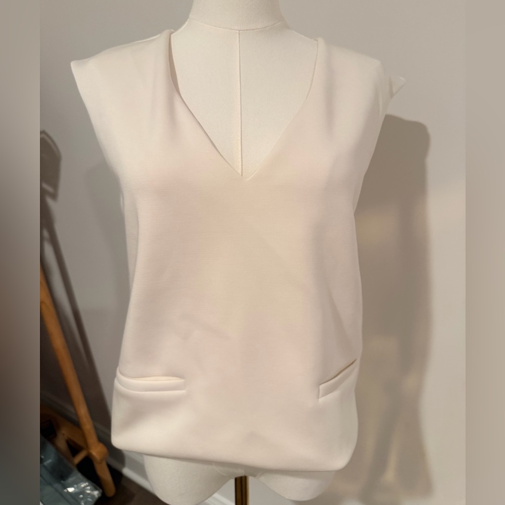 A New Day Cream V-Neck Blouse